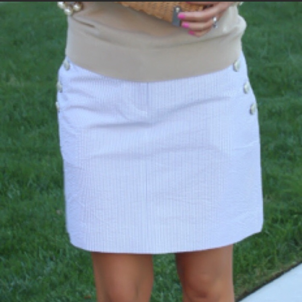 J. CREW Factory Women’s Seersucker Skirt Pockets